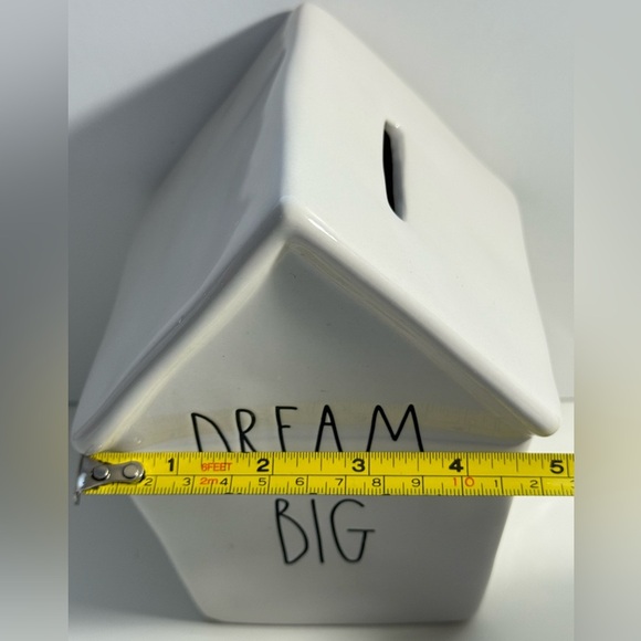 Rae Dunn White 'Dream Big' House Decor Piggy Bank - Picture 4 of 10